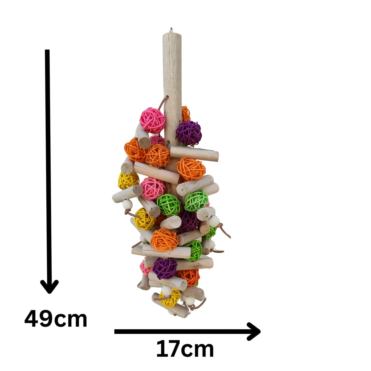 Loads of Cane Balls Bird Toys