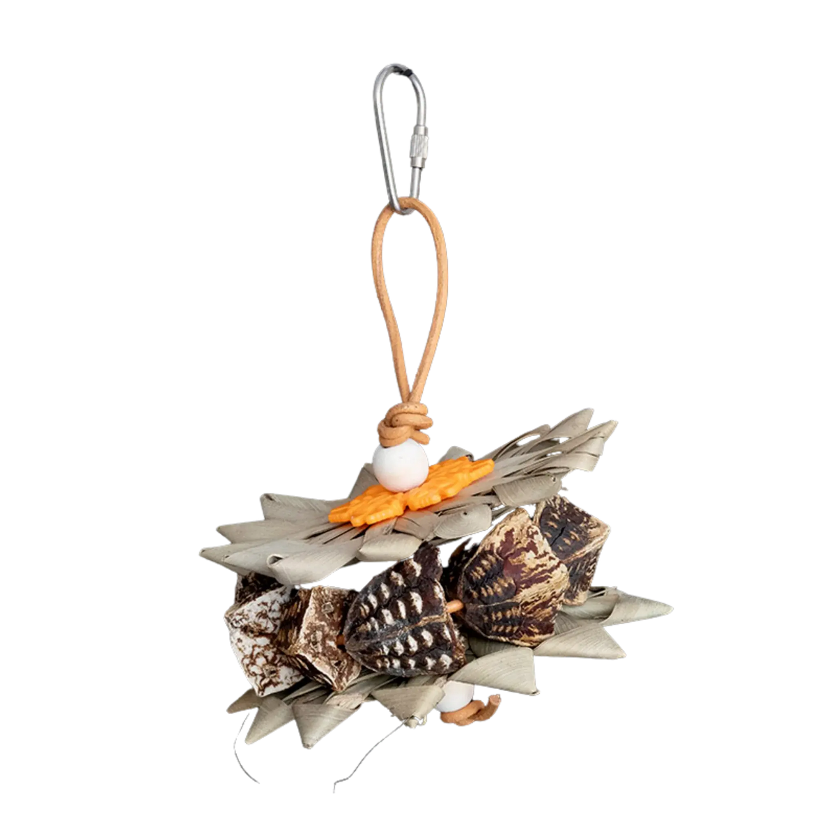 Mahogany Palm Leaf Flower Bird Toy