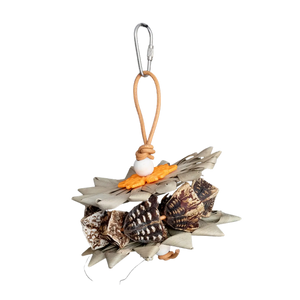 Mahogany Palm Leaf Flower Bird Toy
