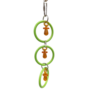 Medium Hanging Rings with Bling Bird Toy