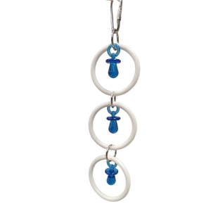 Medium Hanging Rings with Bling Bird Toy