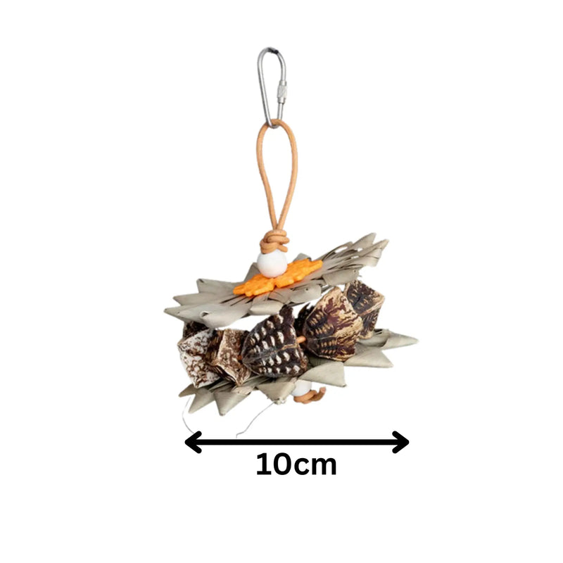 Mahogany Palm Leaf Flower Bird Toy