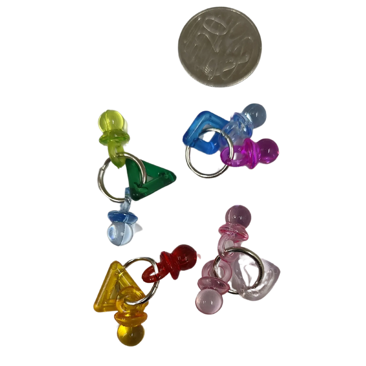 Four Pack of 2 Dummies Foot Toy
