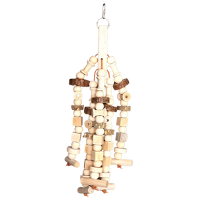 Natural Strands of Wood Bird Toy
