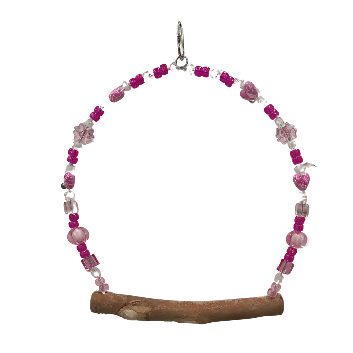 Natural Swing with Beads Bird Toy