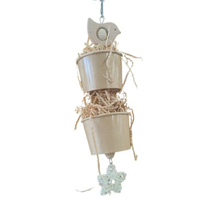 Natural Birdie or Elephant Cup Bird Toy
