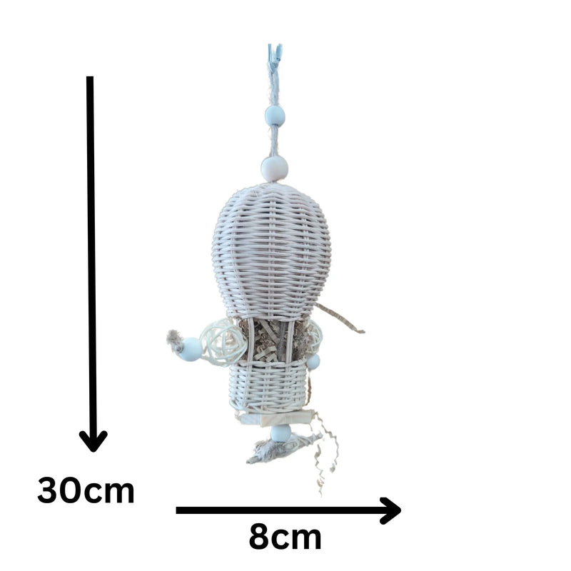Natural Chew Air Balloon Bird Toy