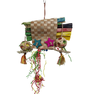 Natural Coloured Pouch Bird Toy