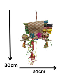 Natural Coloured Pouch Bird Toy