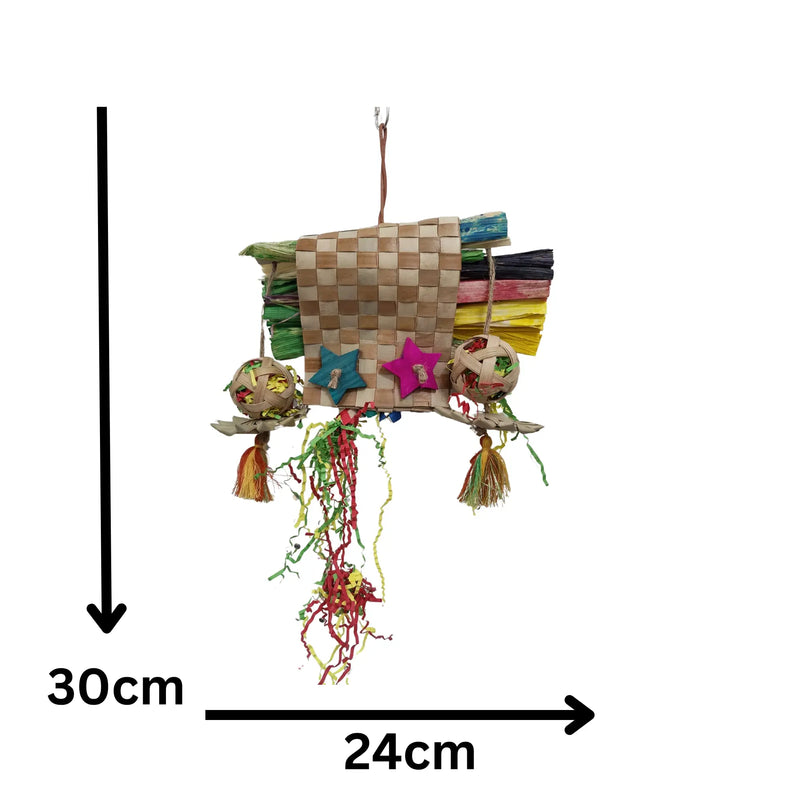Natural Coloured Pouch Bird Toy