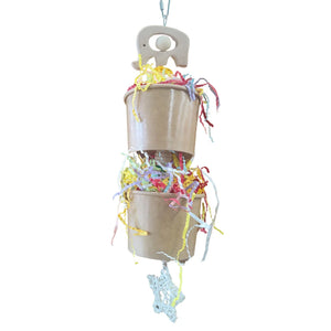 Natural Birdie or Elephant Cup Bird Toy