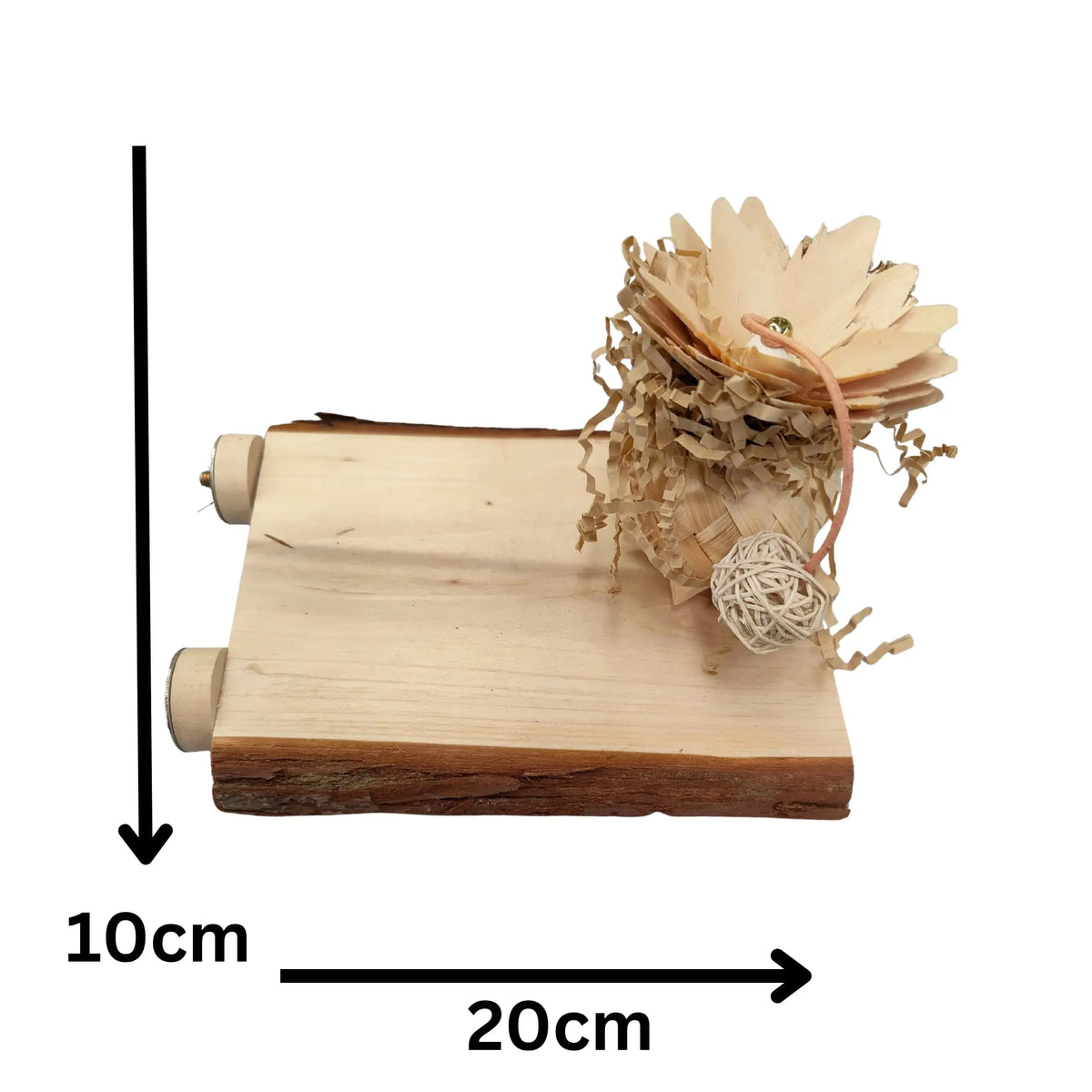 Natural Flat Perch Bird Toy