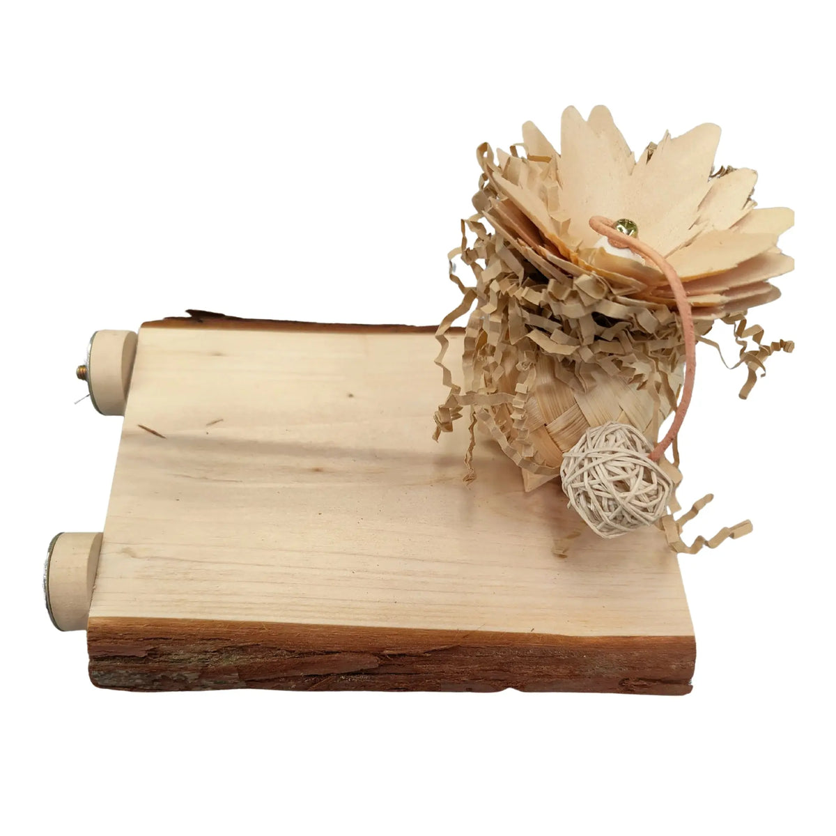 Natural Flat Perch Bird Toy