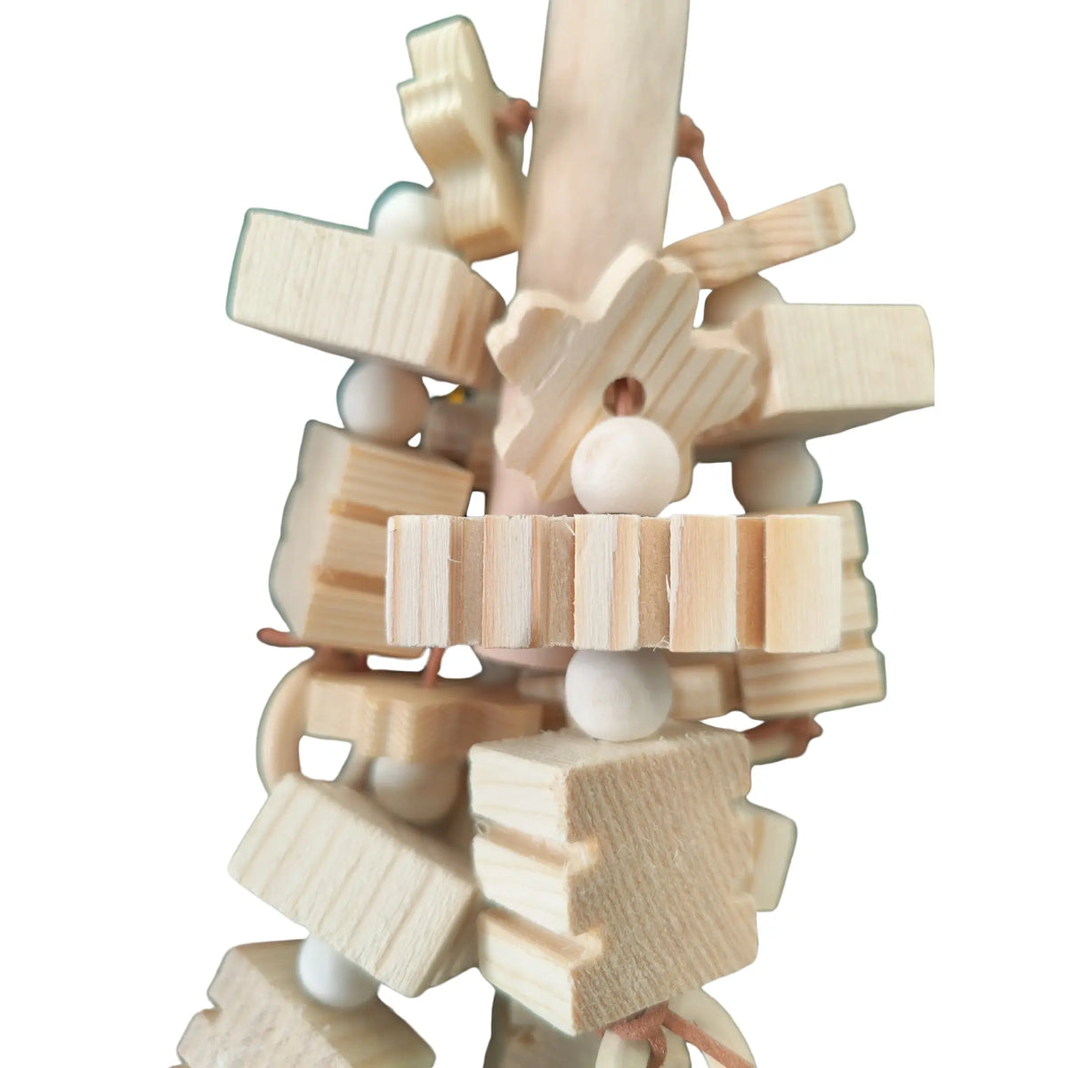 Natural Groovy Block Bird Toy