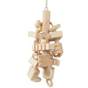 Natural Groovy Block Bird Toy