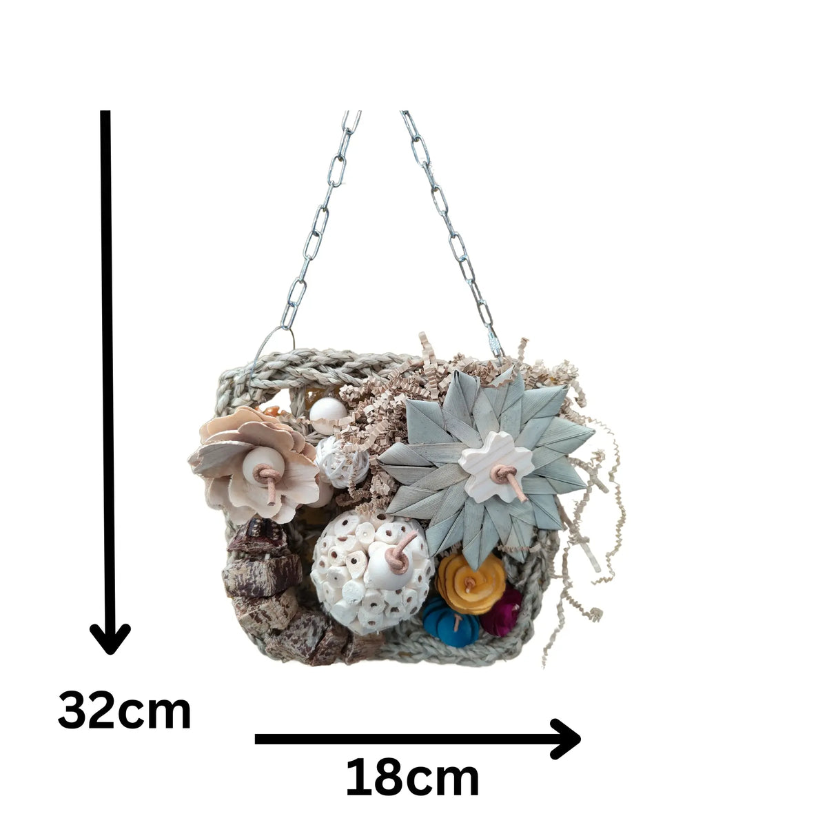 Natural Hanging Mat Bird Toy