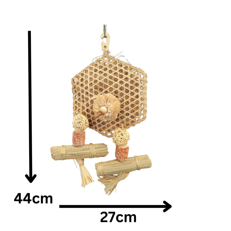 Natural Hex Bird Toy