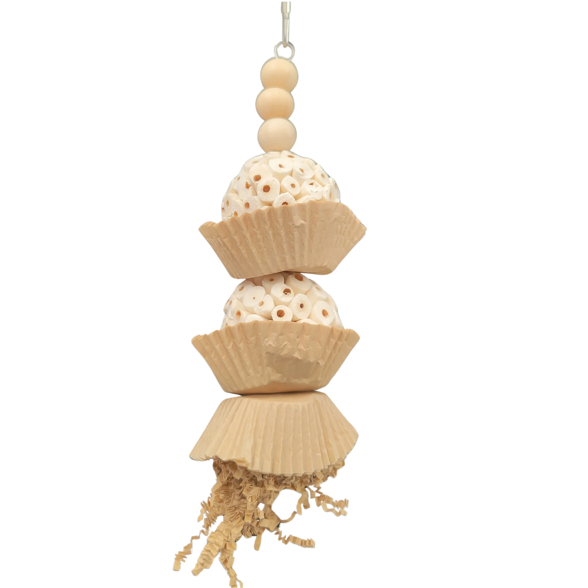 Natural Sola Cup Cake Bird Toy