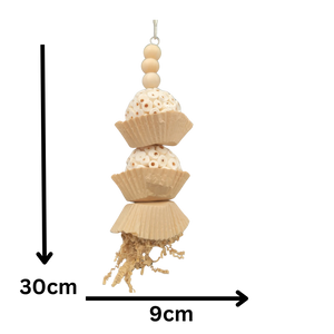 Natural Sola Cup Cake Bird Toy