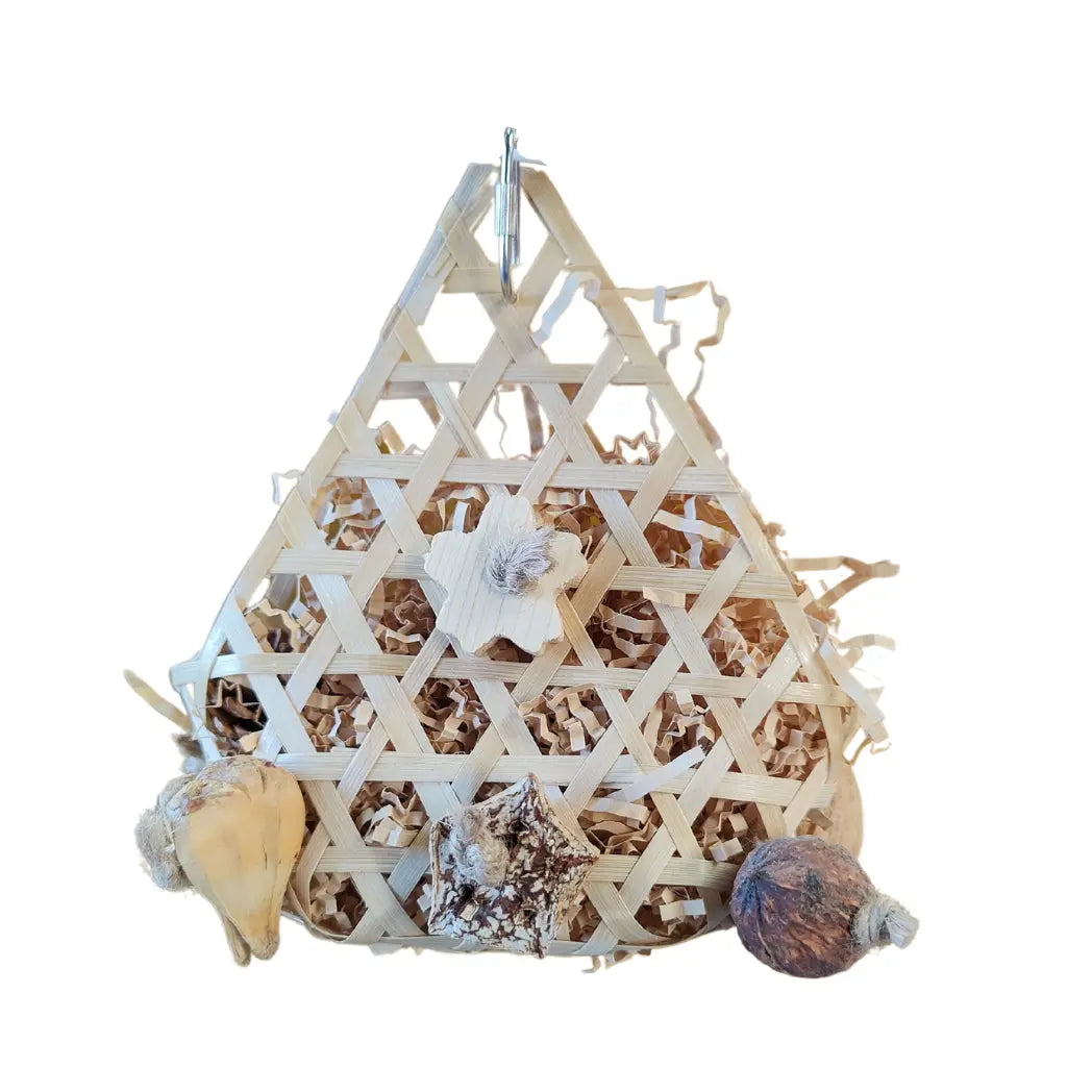 Natural Triangle Shredder Bird Toy