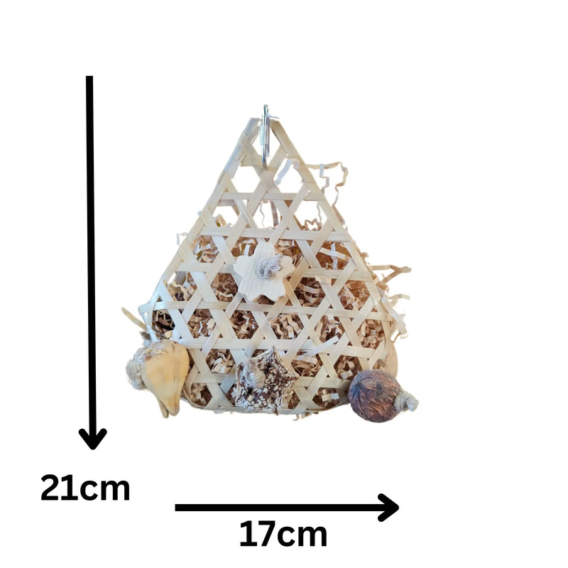 Natural Triangle Shredder Bird Toy