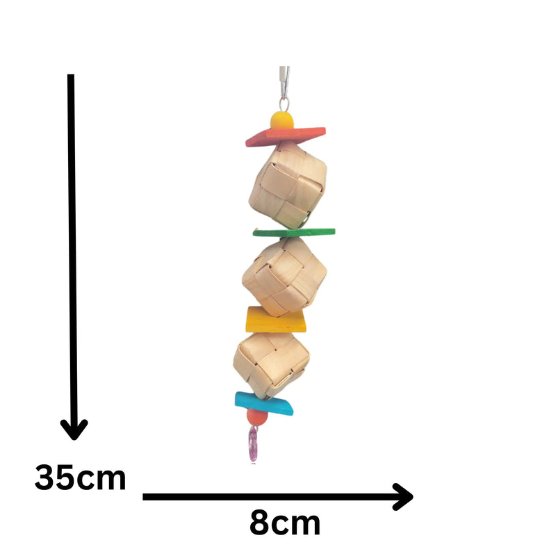Natural Squares Bird Toy