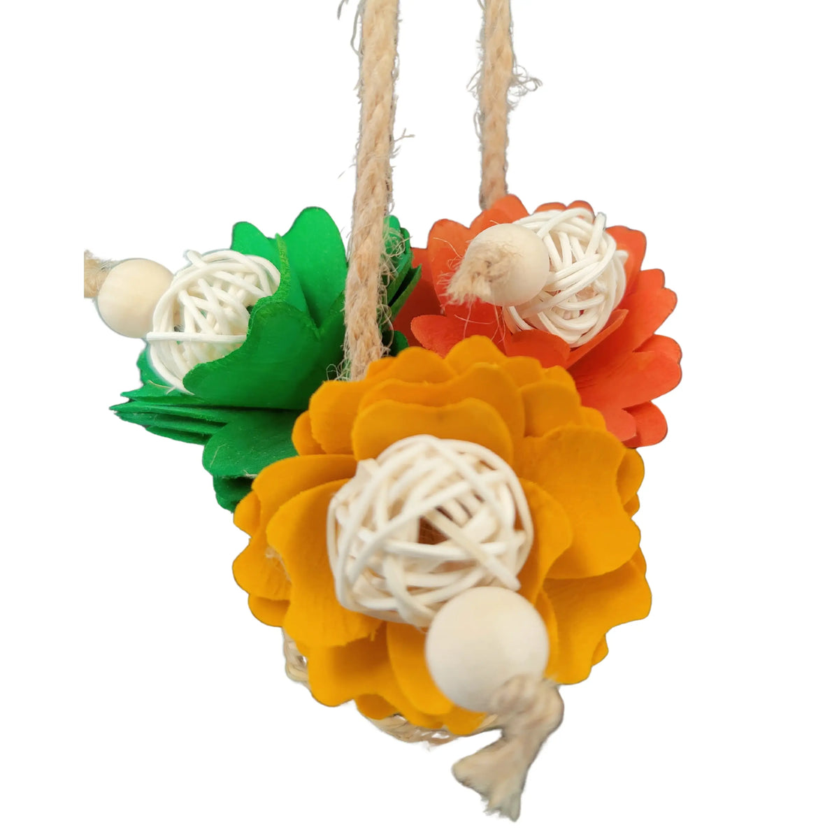 Nest of Flowers Coloured Bird Toy