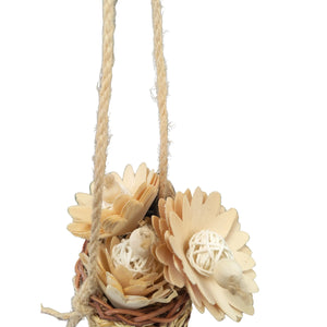 Nest of Flowers Natural Bird Toy