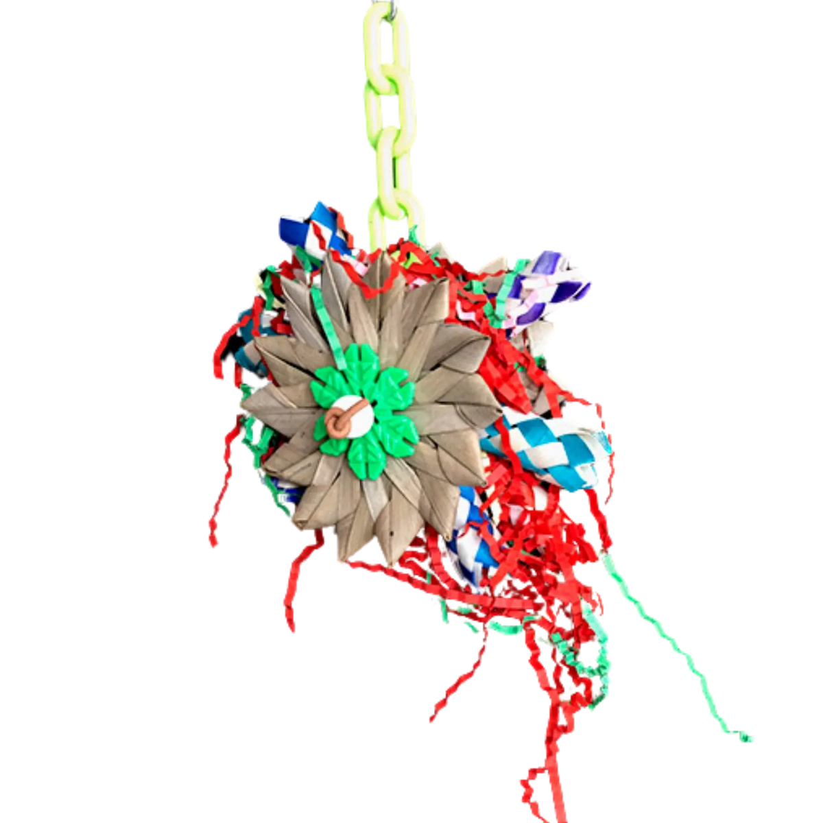 Palm Flowers with Finger Traps Shredable Bird Toy