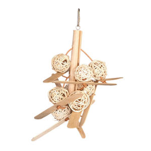 Pop Stick and Cane Ball Bird Toy