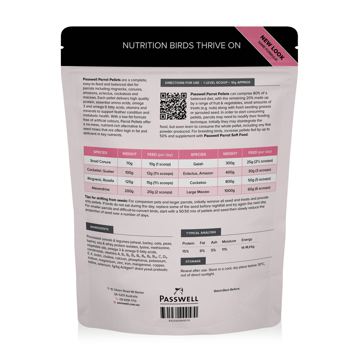 Parrot Pellets Passwell