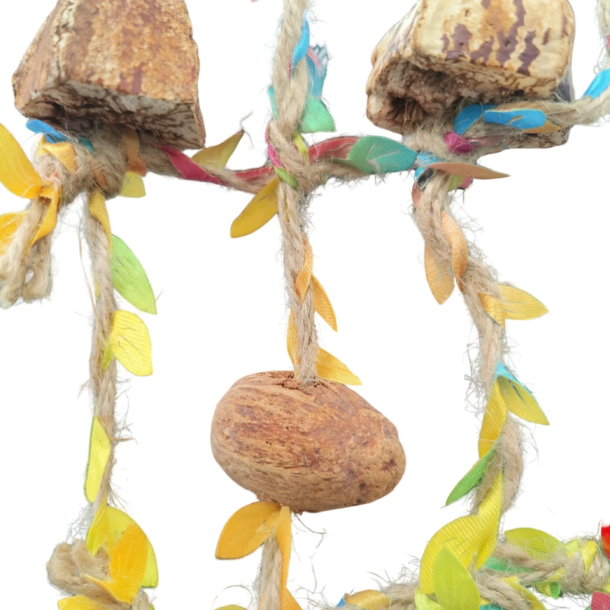 Perches with Hanging Net Bird Toy