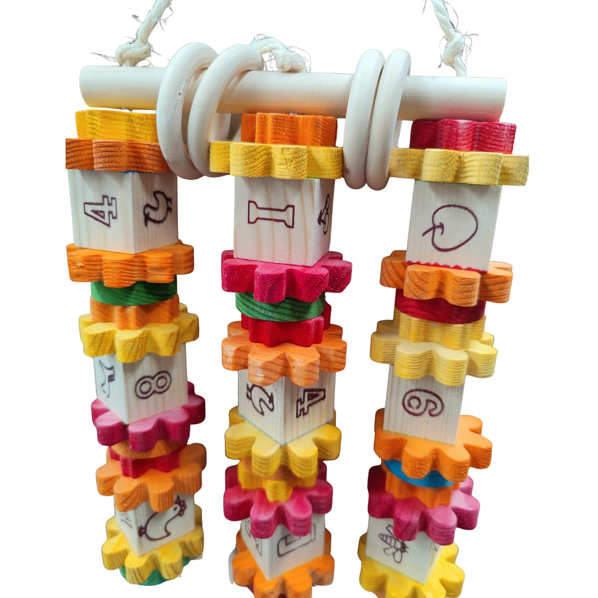 Coloured Playblock Bird Toy