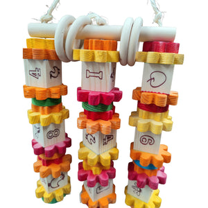 Coloured Playblock Bird Toy