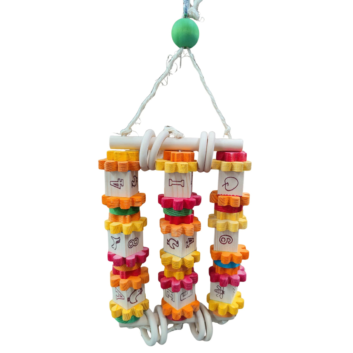 Coloured Playblock Bird Toy