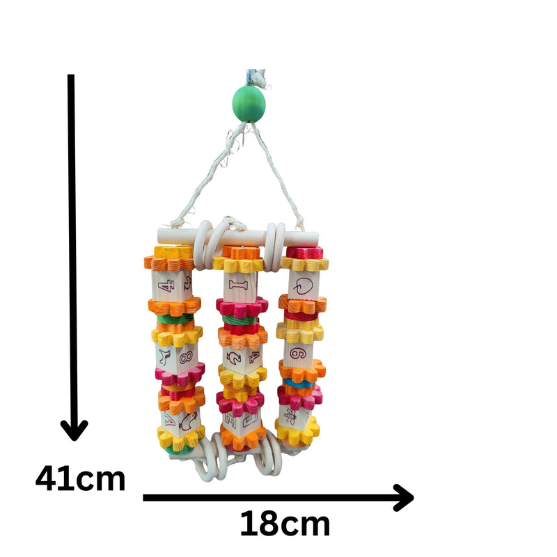 Coloured Playblock Bird Toy