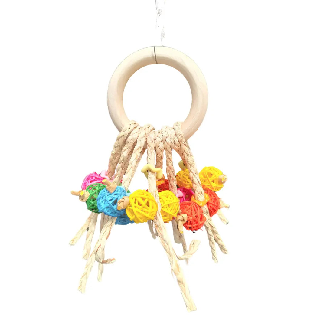Ring with Cane Ball bird Toy