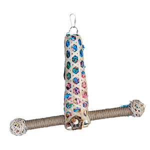 Sit and Chew Bamboo Woven Bird Toy