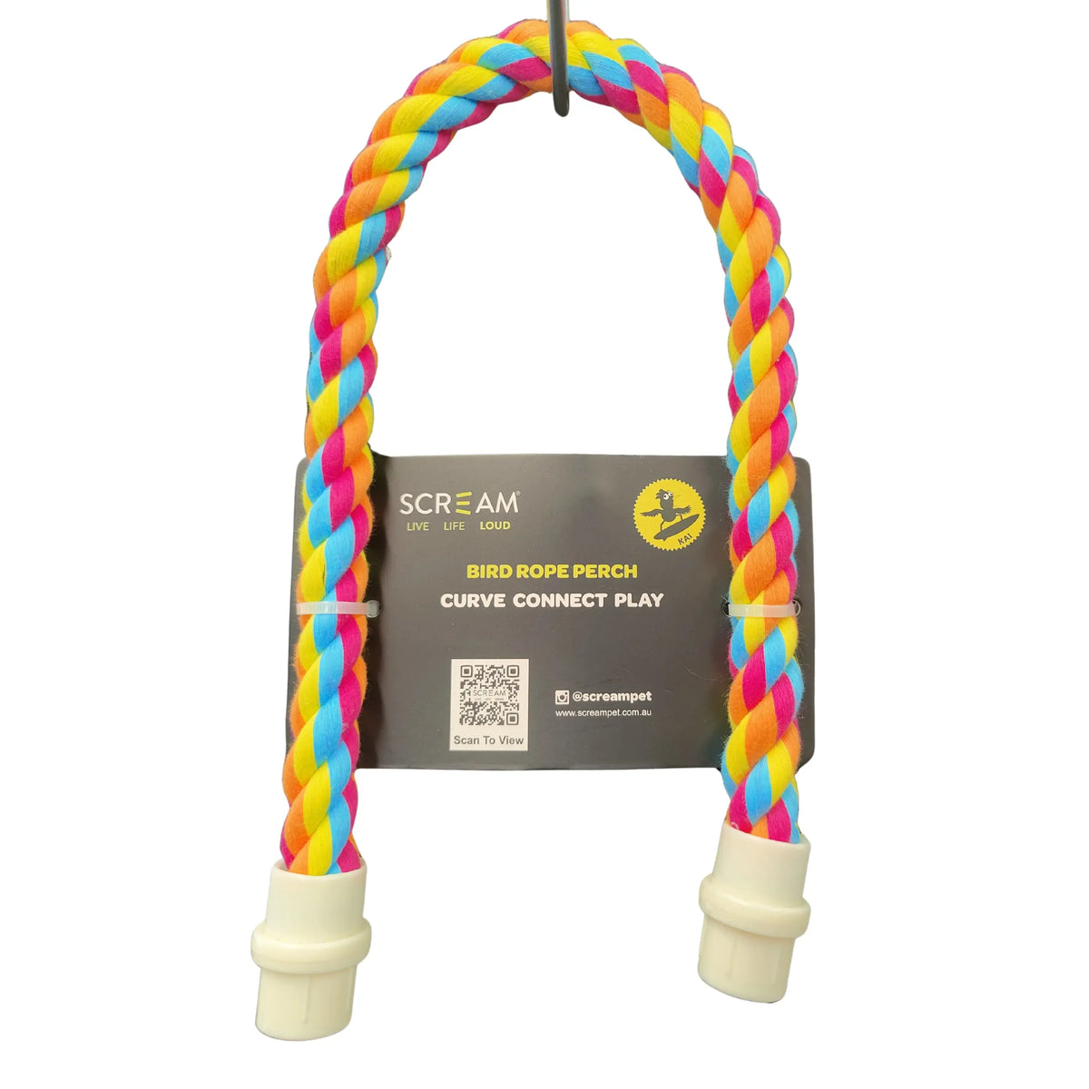 Scream Large Rope Perch bird Toy