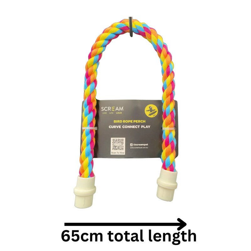Scream Large Rope Perch bird Toy