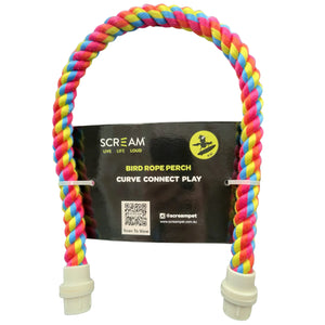 Scream Rope Perch Medium Bird toy