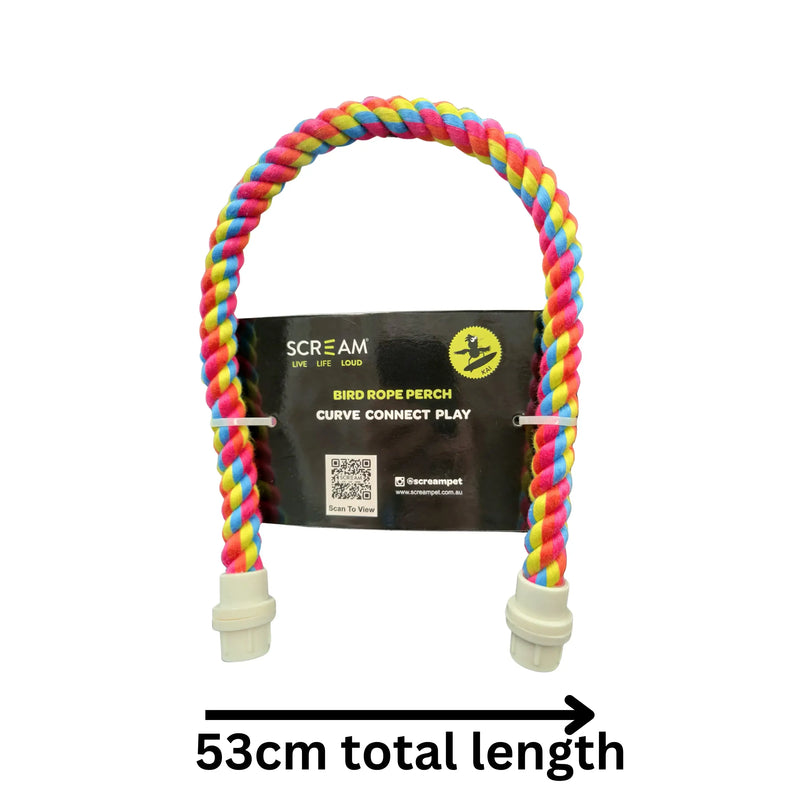 Scream Rope Perch Medium Bird toy