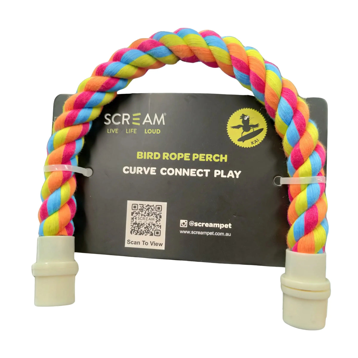 Scream Rope Perch Small Bird Toy