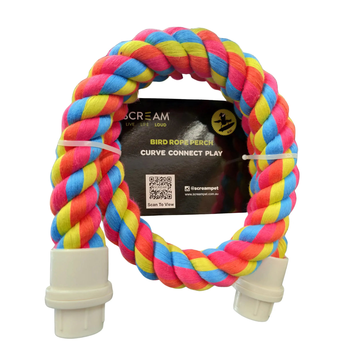 Scream Rope Perch XLarge Bird Toy