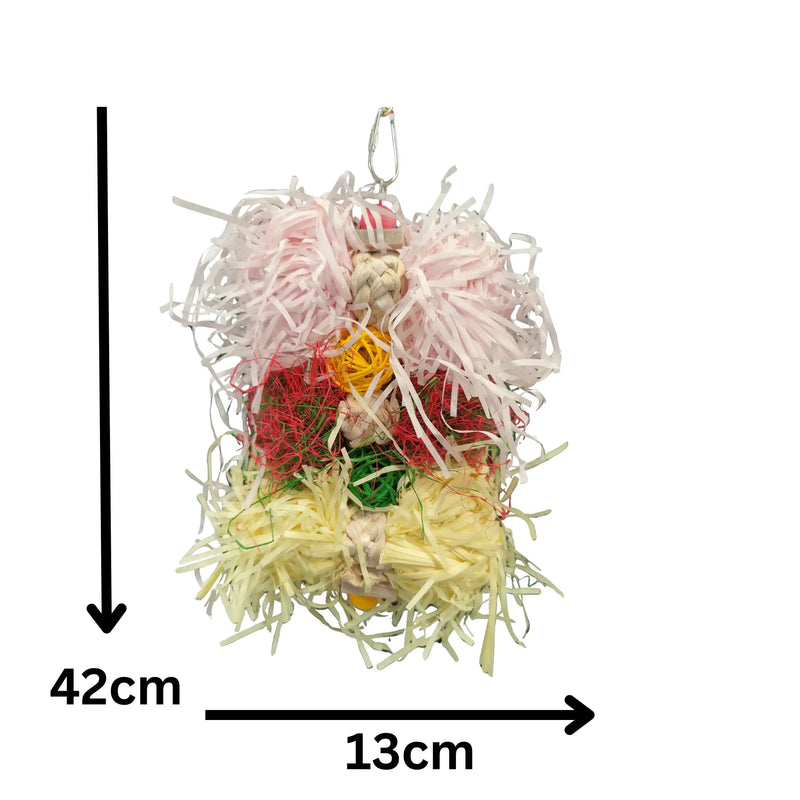 Shaggy Cane Balls Bird Toy