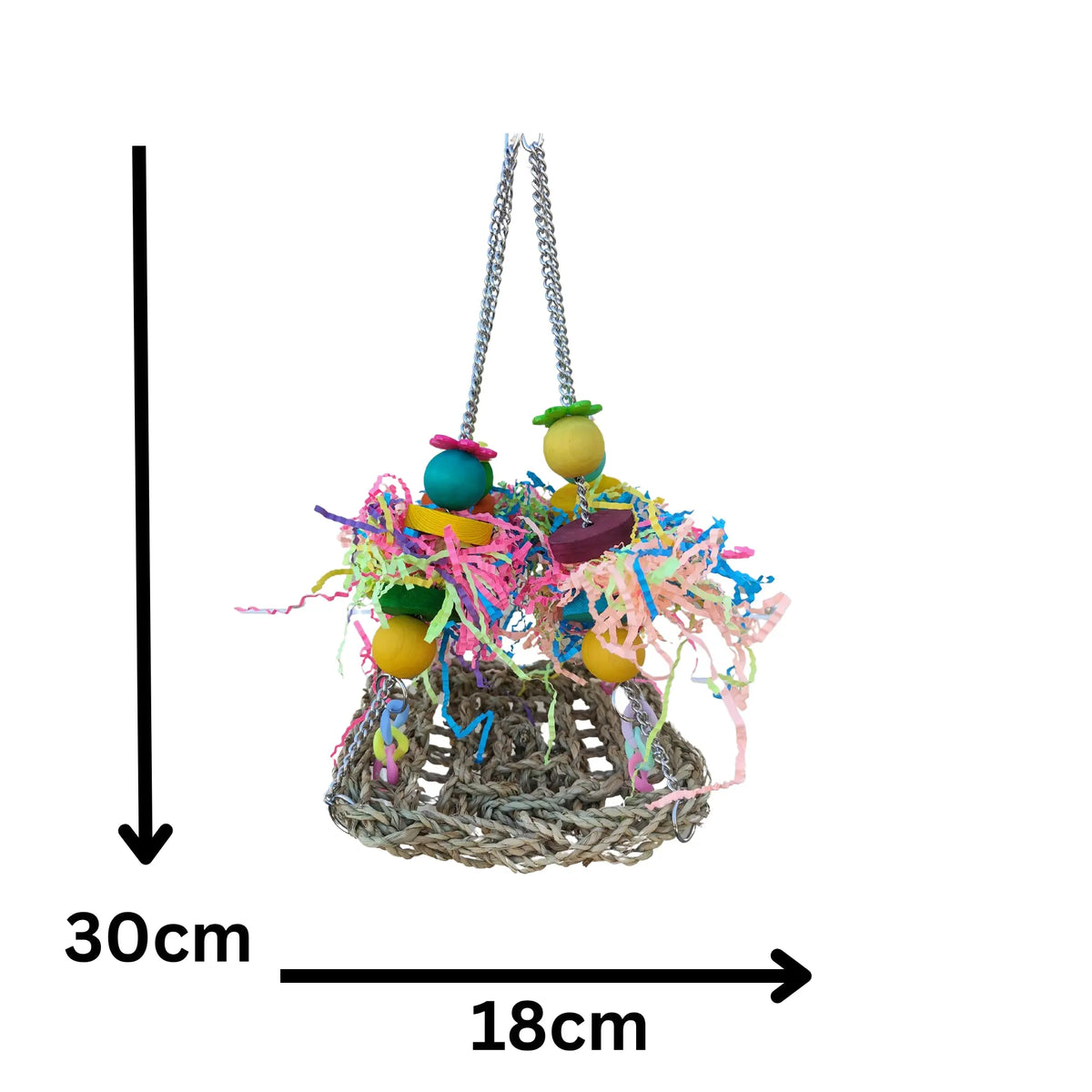 Shaggy Hanging Mat Bird Toy
