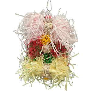 Shaggy Cane Balls Bird Toy