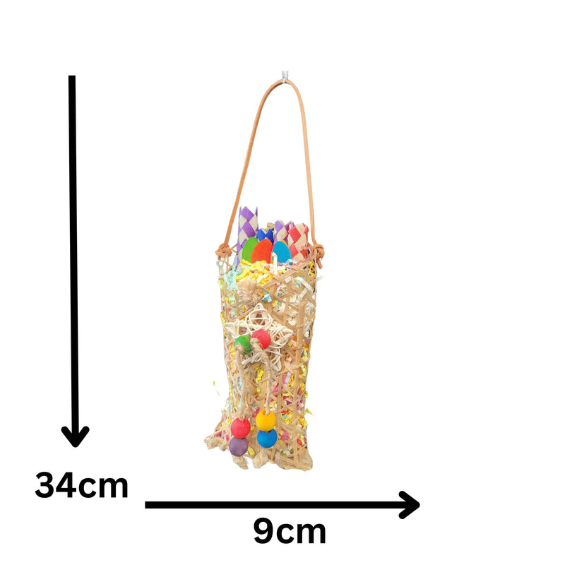 Shredable Finger Trap Bag Bird Toy