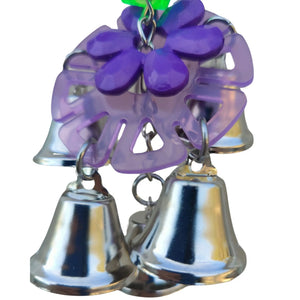 Slanted Disc with 5 Bells Bird Toys