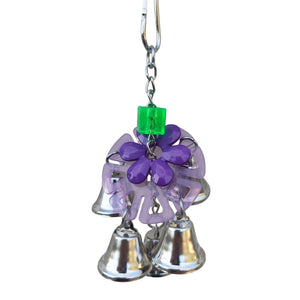 Slanted Disc with 5 Bells Bird Toys